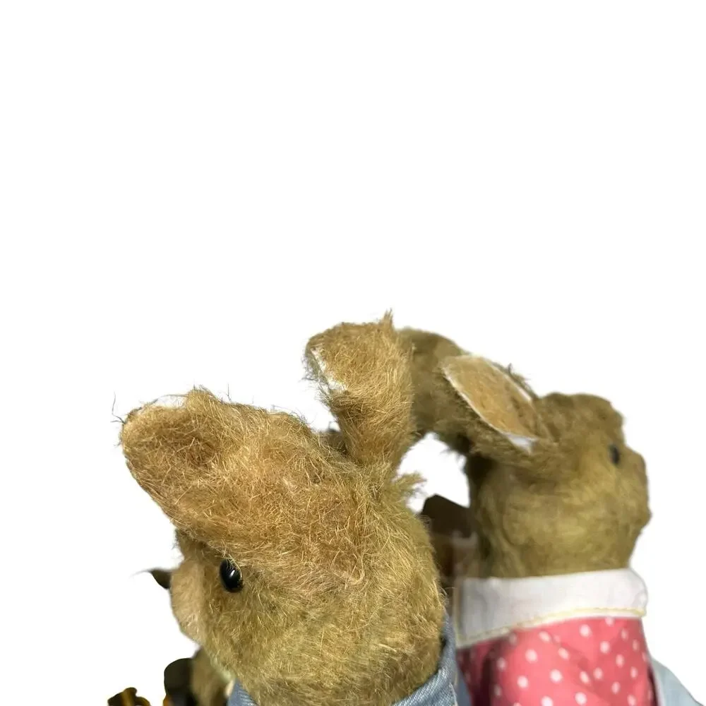 Pier 1 One HOP TOWN BUNNIES ROAD TRIP HARES RABBIT EASTER SISAL Jute 15